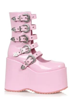 500-ASH Ankle Boot | Pink Faux Leather