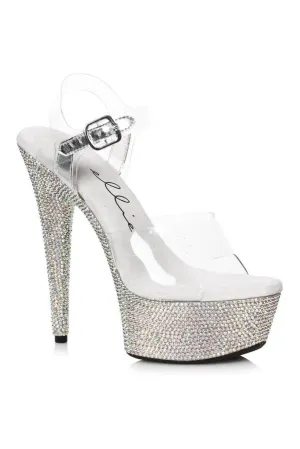 609-MAXINE Stripper Sandal | Clear Vinyl