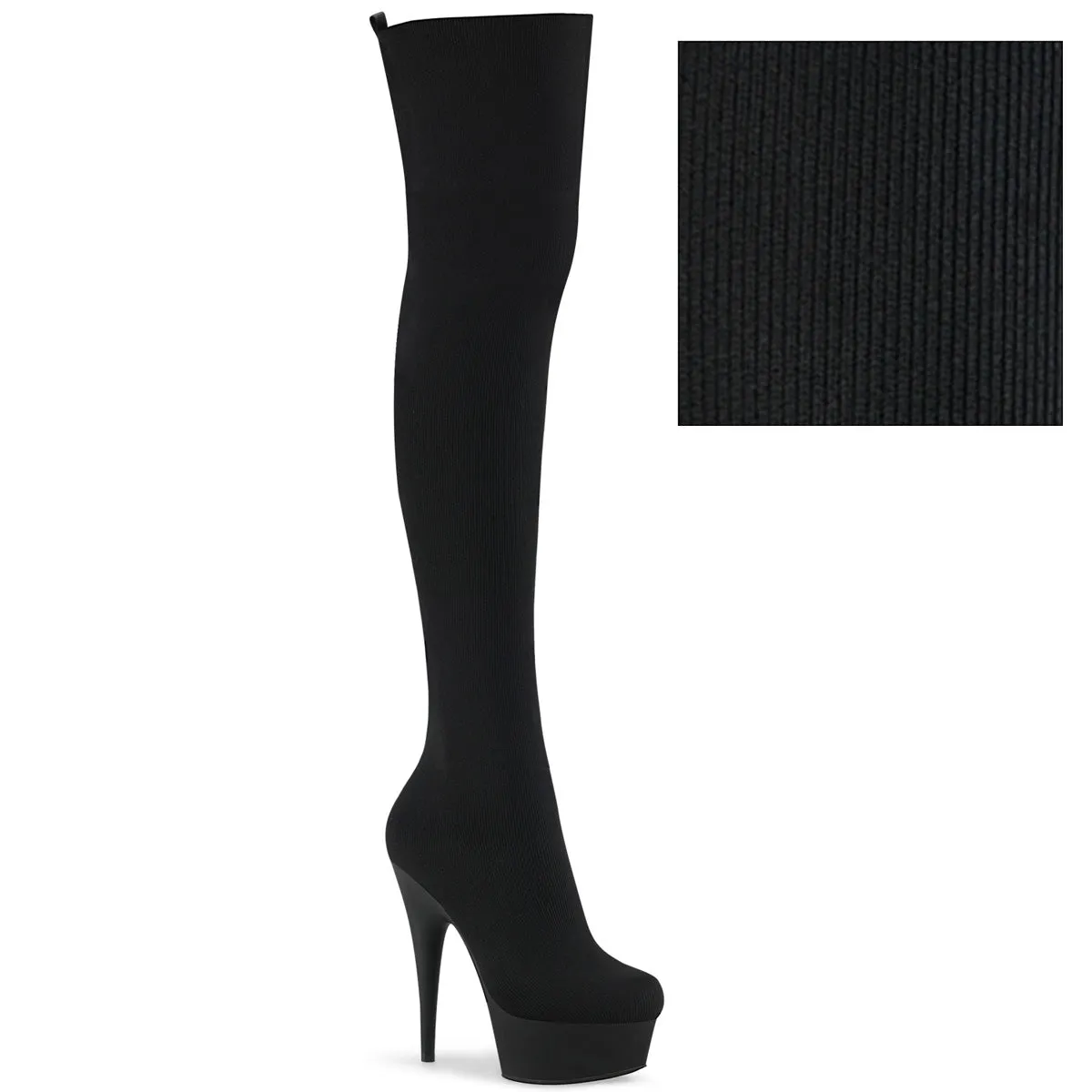 6" Stretch Platform Thigh Boot (DELIGHT-3002)