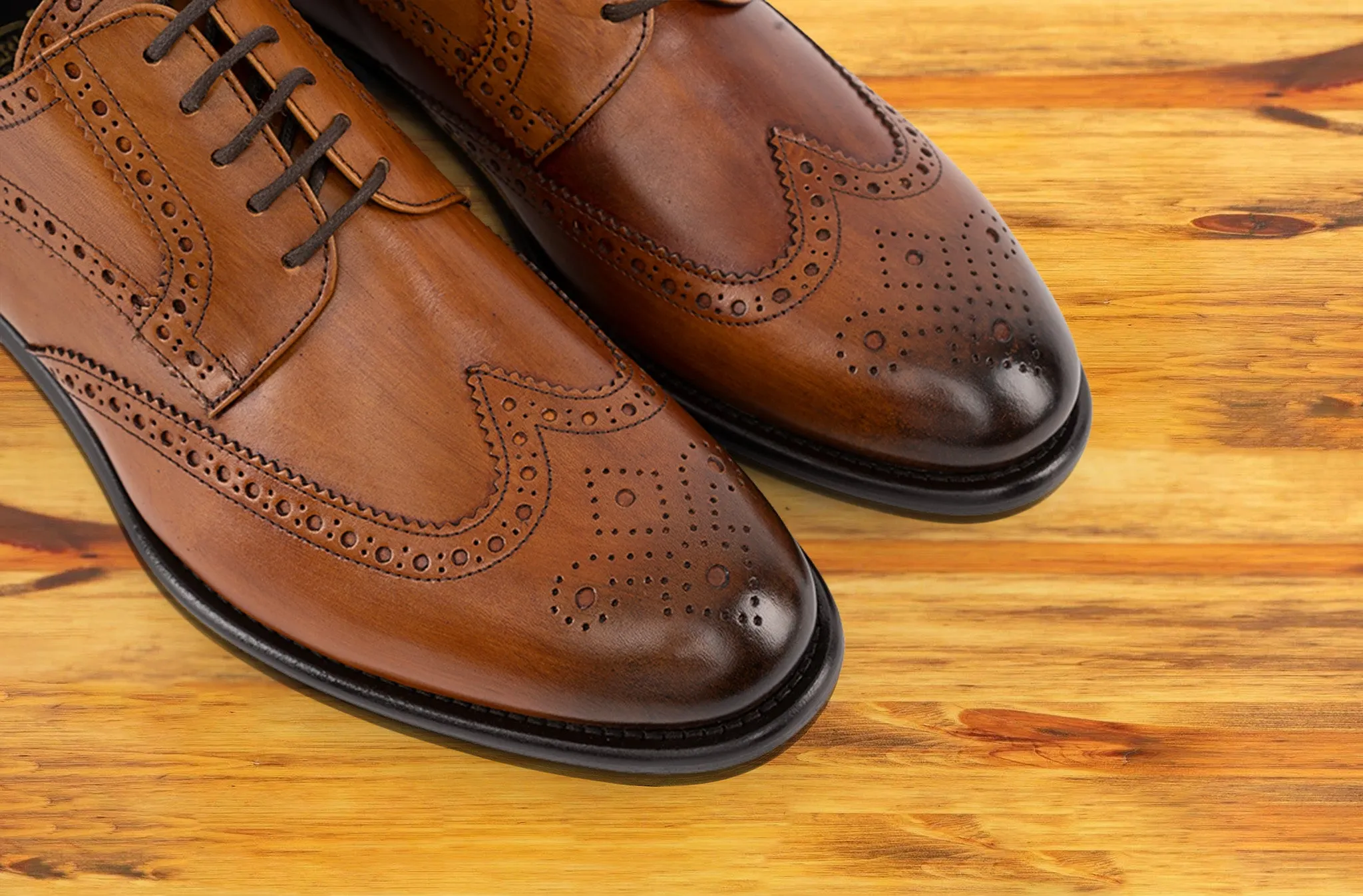 A484 Calzoleria Toscana Wingtip Dress Shoe