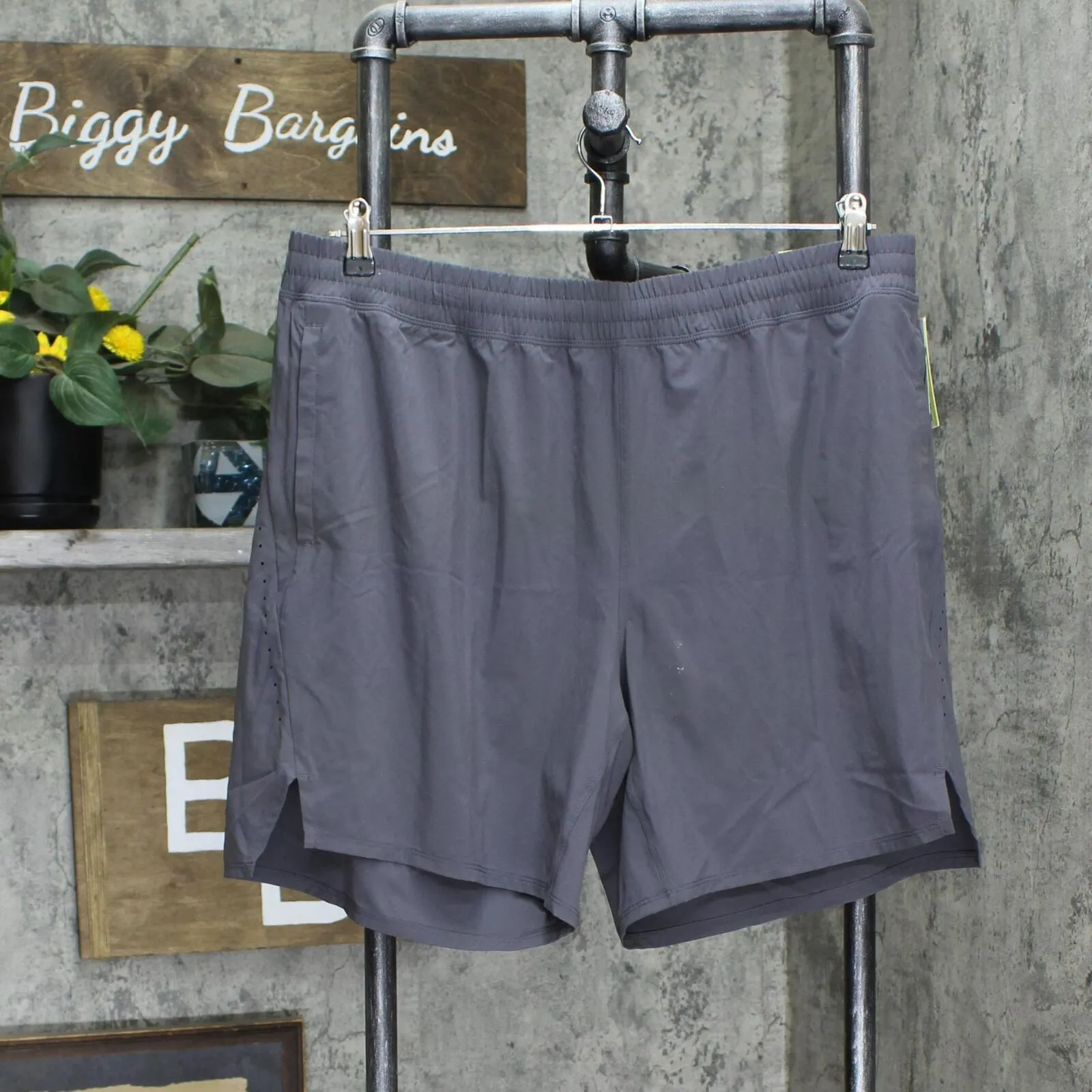 All In Motion Men's Unlined Run Shorts 7" K85LPZ Fitness Gray XL