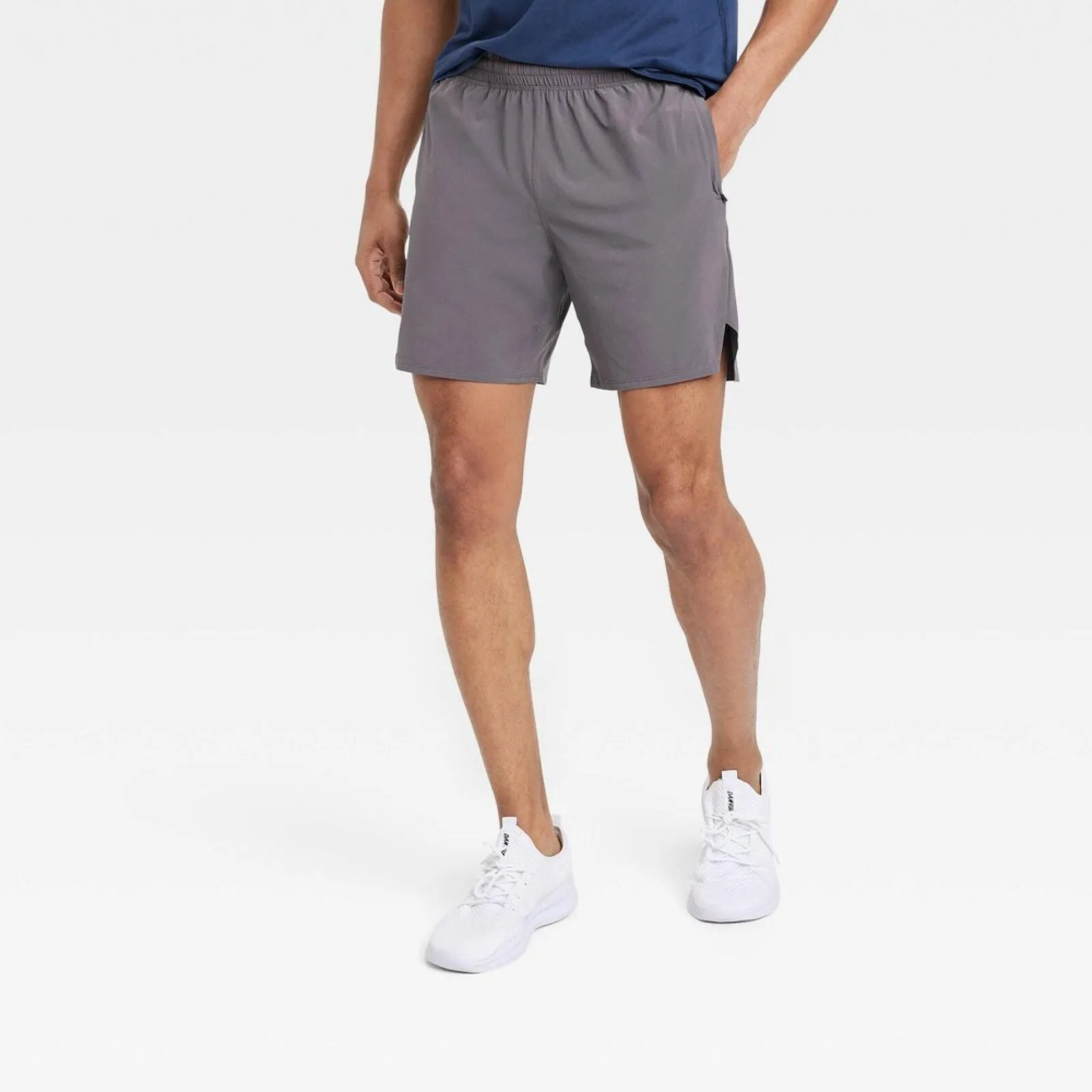 All In Motion Men's Unlined Run Shorts 7" K85LPZ Fitness Gray XL