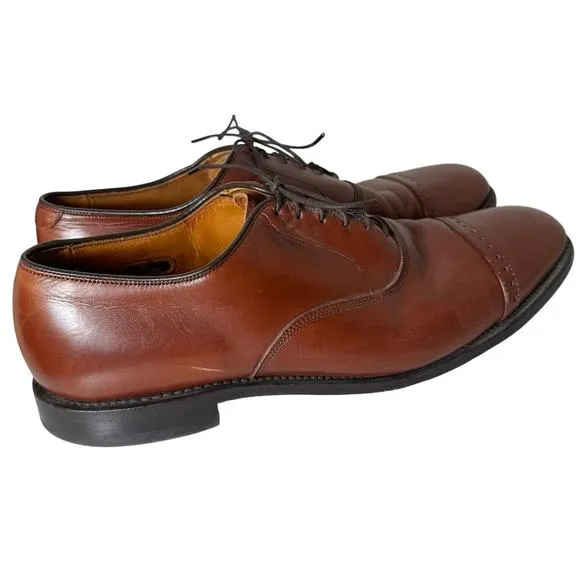 Allen Edmonds Byron Cap-Toe Oxford Dress Shoe Mens Sz. 11.5 C Cognac Leather EC