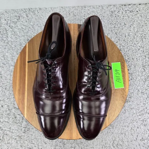 Allen Edmonds Park Avenue 5675 Burgundy Cap Toe Oxford Dress Men 11 C Narrow