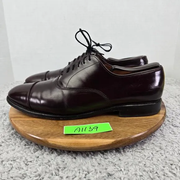 Allen Edmonds Park Avenue 5675 Burgundy Cap Toe Oxford Dress Men 11 C Narrow
