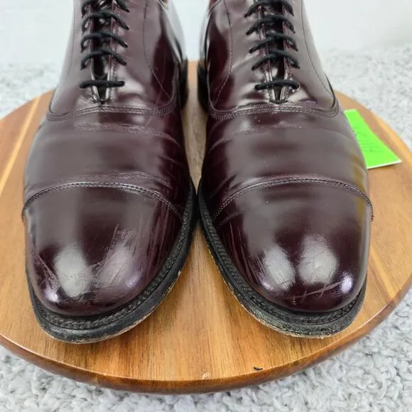 Allen Edmonds Park Avenue 5675 Burgundy Cap Toe Oxford Dress Men 11 C Narrow