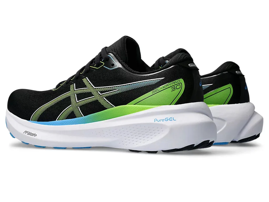 Asics Gel Kayano 30 Men's Running Shoe | Black/Electric Lime