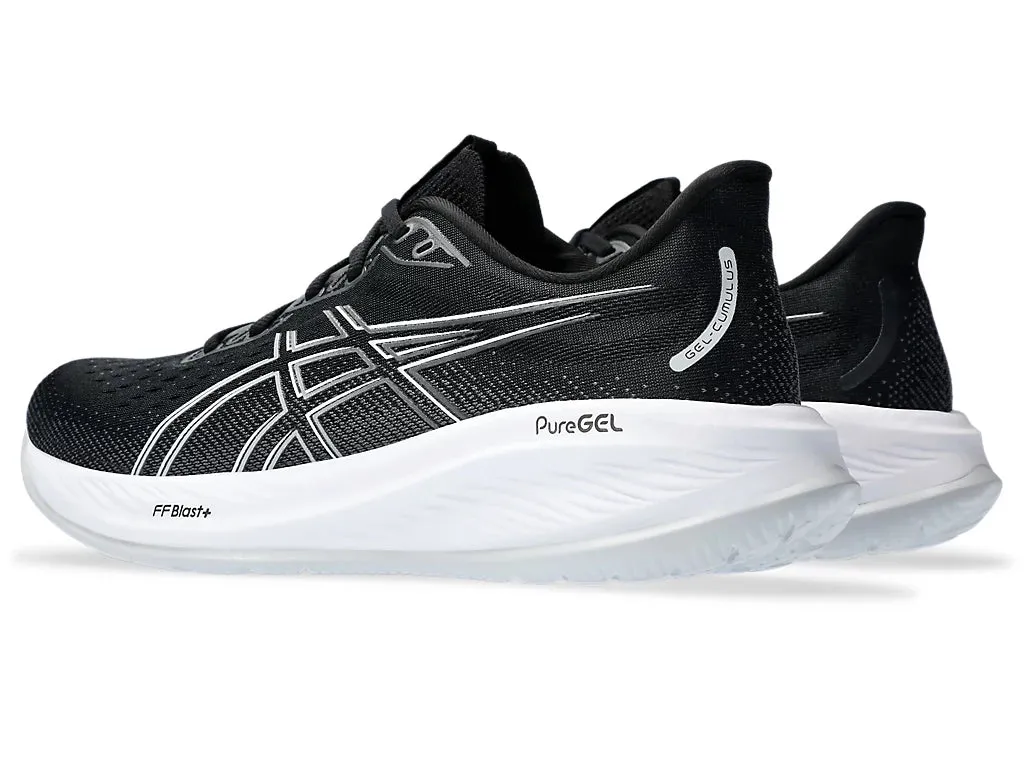 Asics Men's GEL-CUMULUS 26 Extra wide (4E) Running Shoes in Black/Concrete