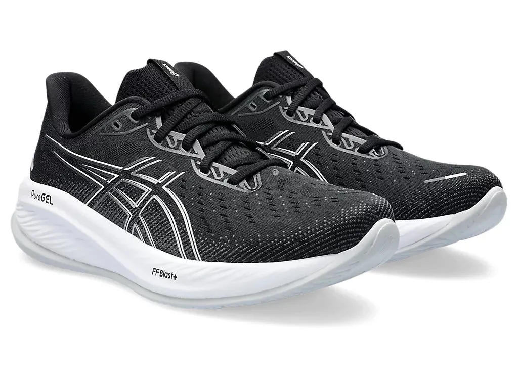 Asics Men's GEL-CUMULUS 26 Extra wide (4E) Running Shoes in Black/Concrete