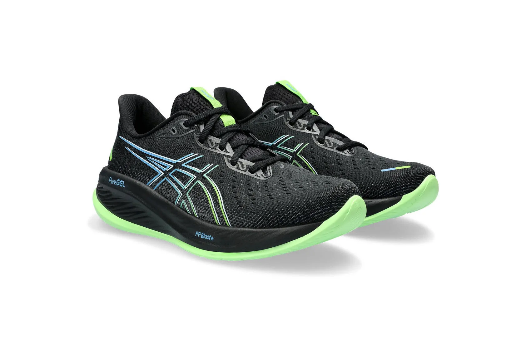Asics Men's GEL-CUMULUS 26  Running Shoes in Black/Electric Lime