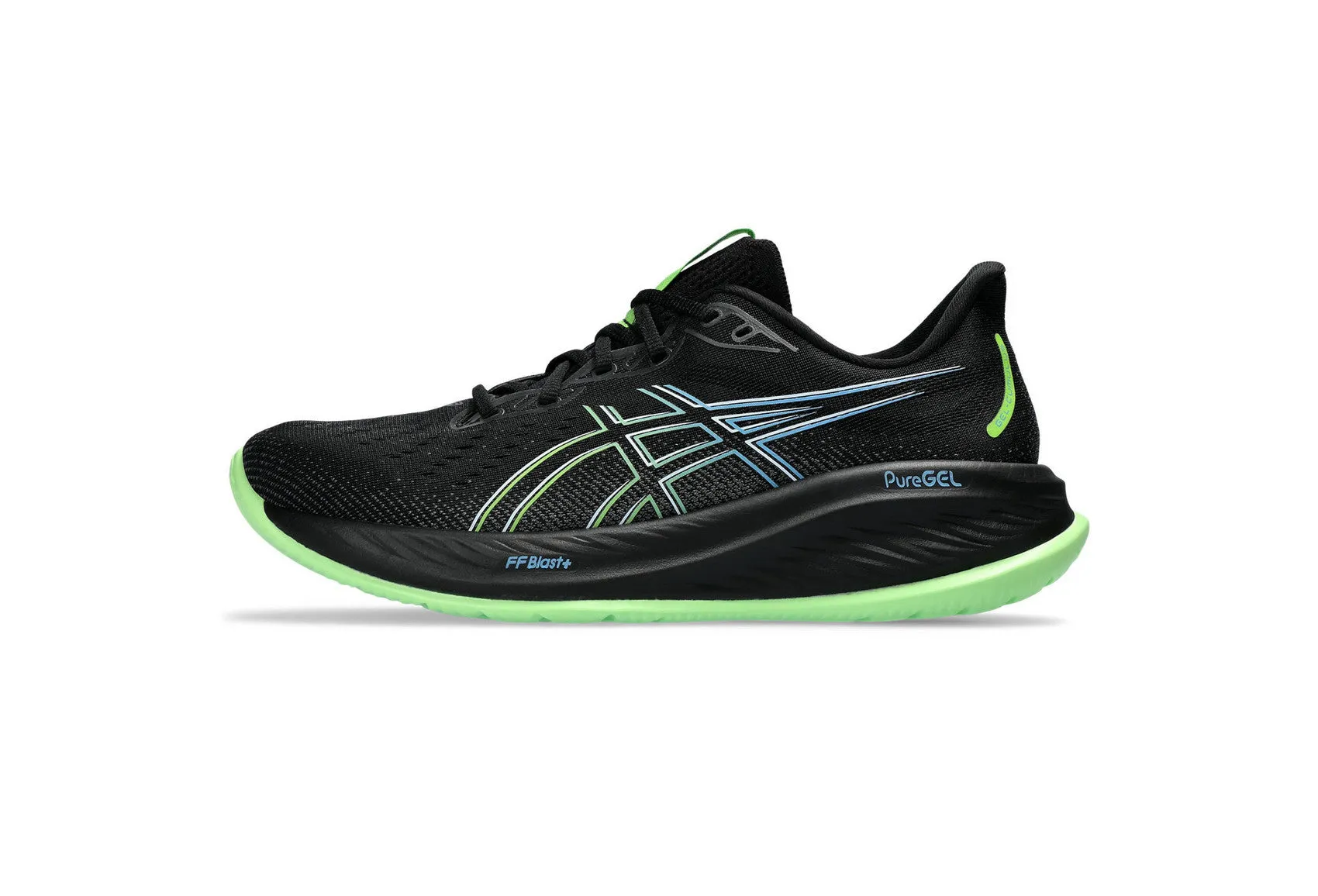 Asics Men's GEL-CUMULUS 26  Running Shoes in Black/Electric Lime