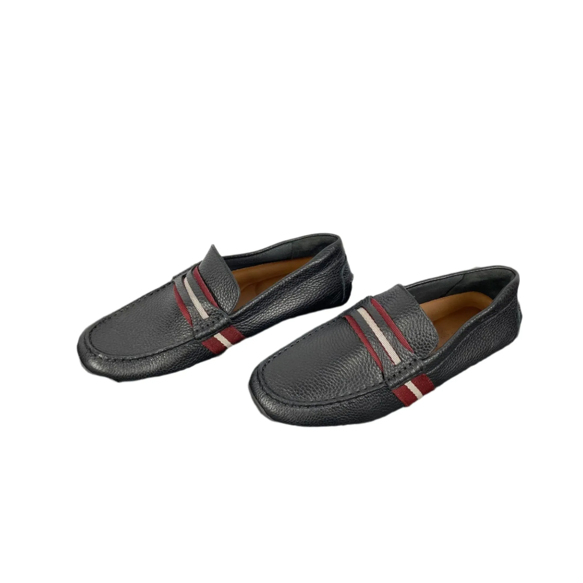 Bally Mens Pietro Black Leather Drivers