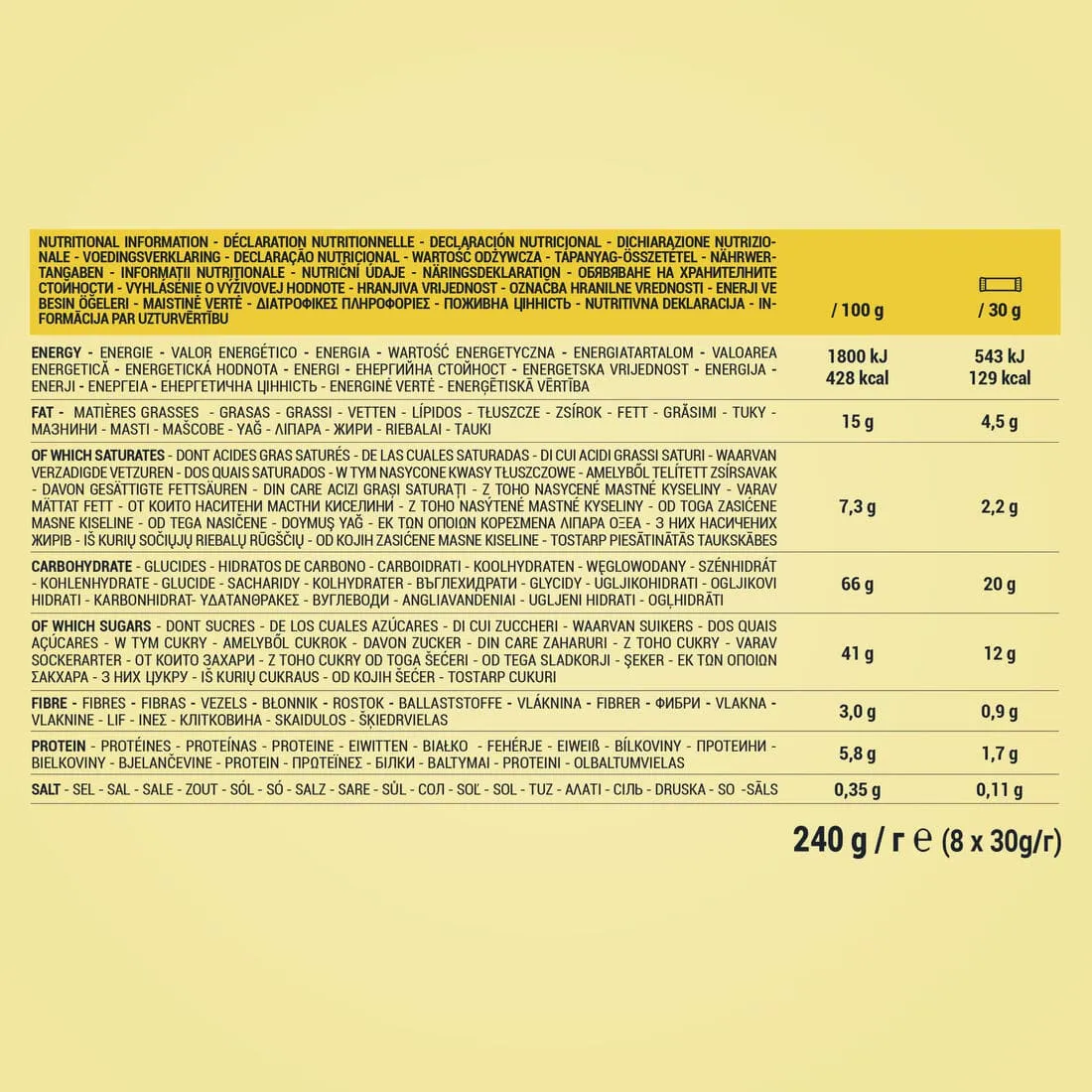 BARRE DE CEREALES ENROBÉE X6 CHOCOLAT BANANE