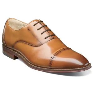 Barris Tan Cap Toe Oxford Shoes