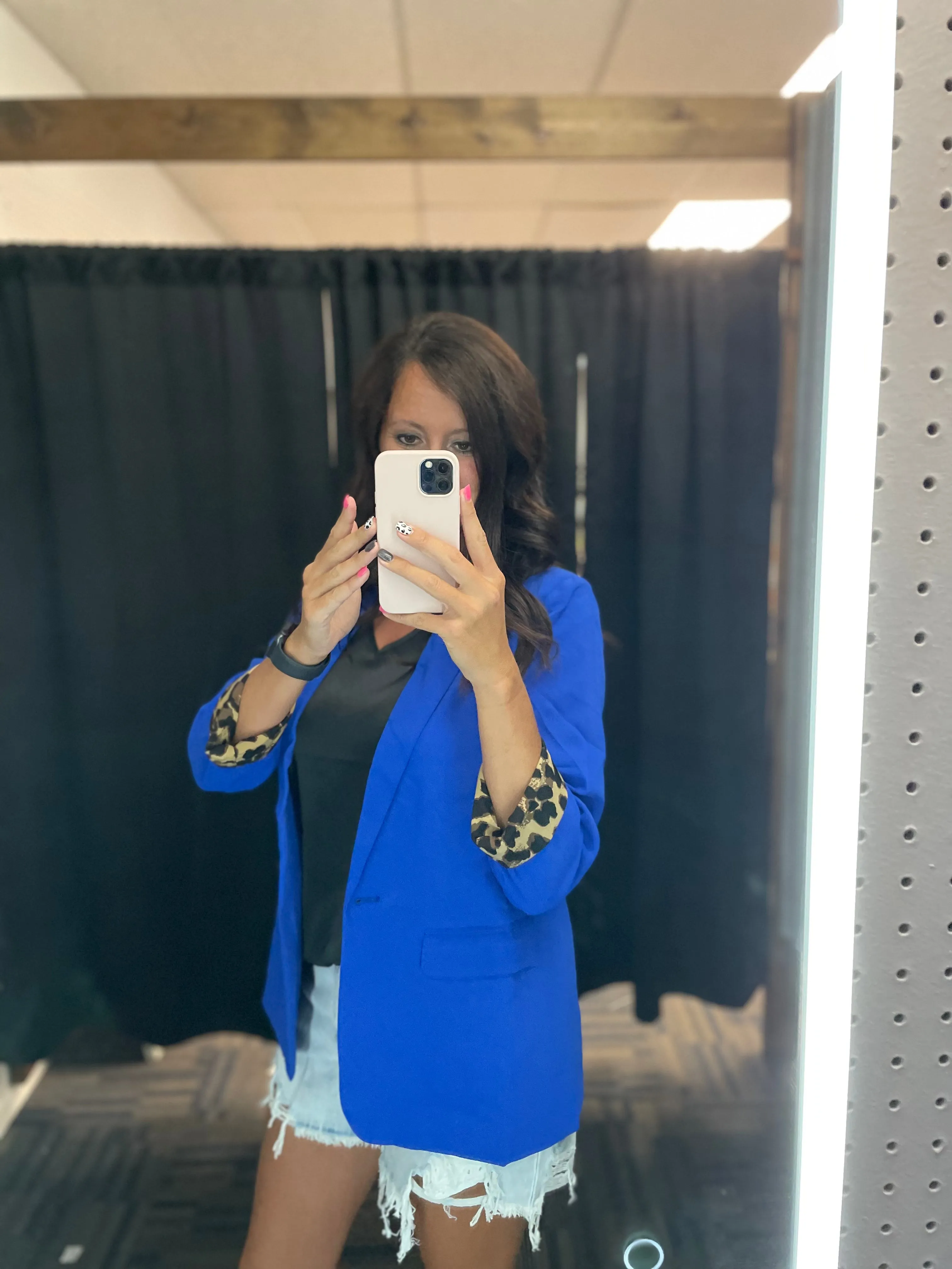 Beauty and Business Leopard Lined Blazer-5 Colors Available