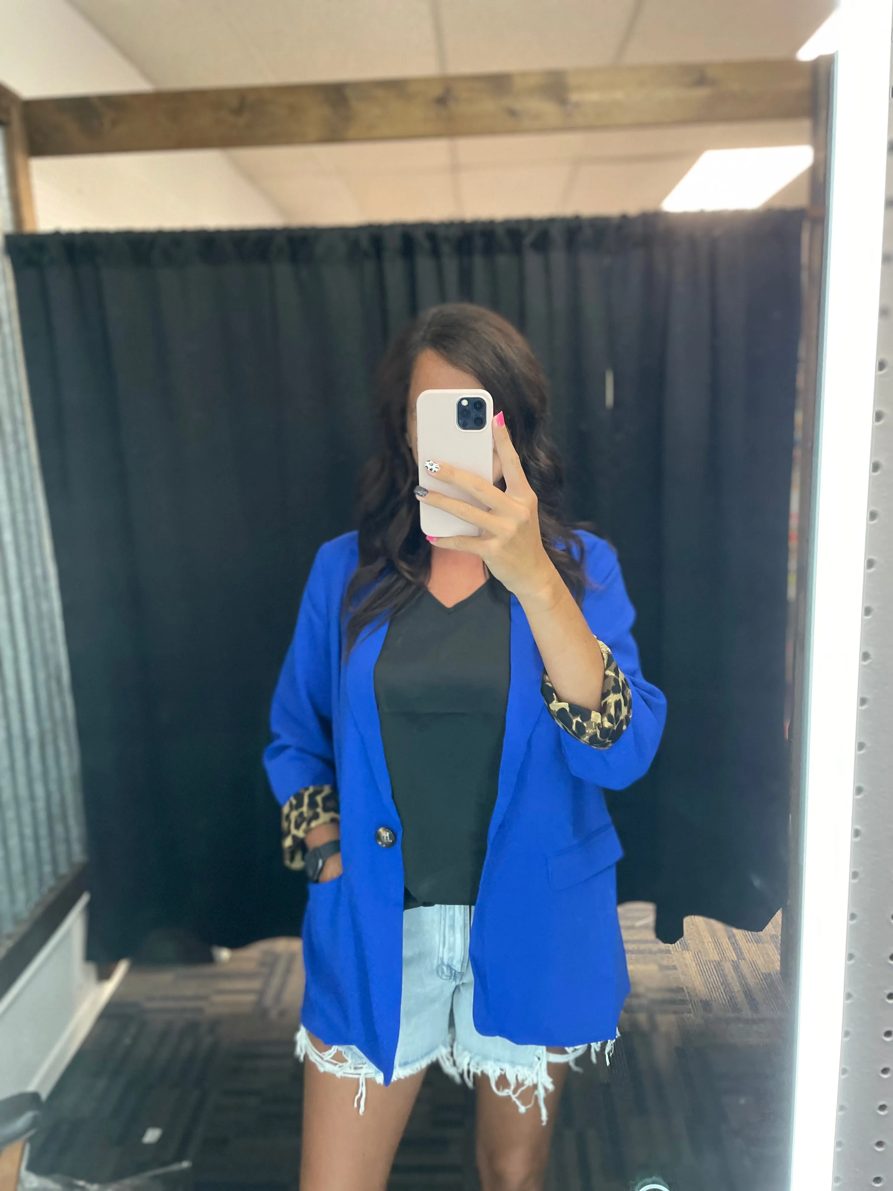 Beauty and Business Leopard Lined Blazer-5 Colors Available
