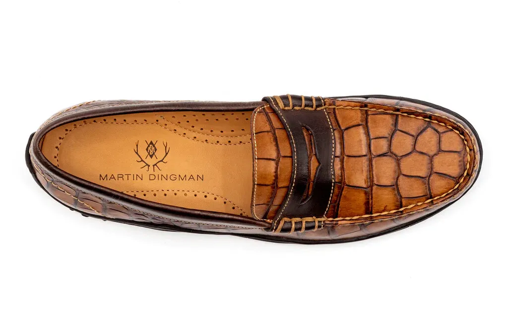 Bill Alligator Penny Loafer (Chestnut)