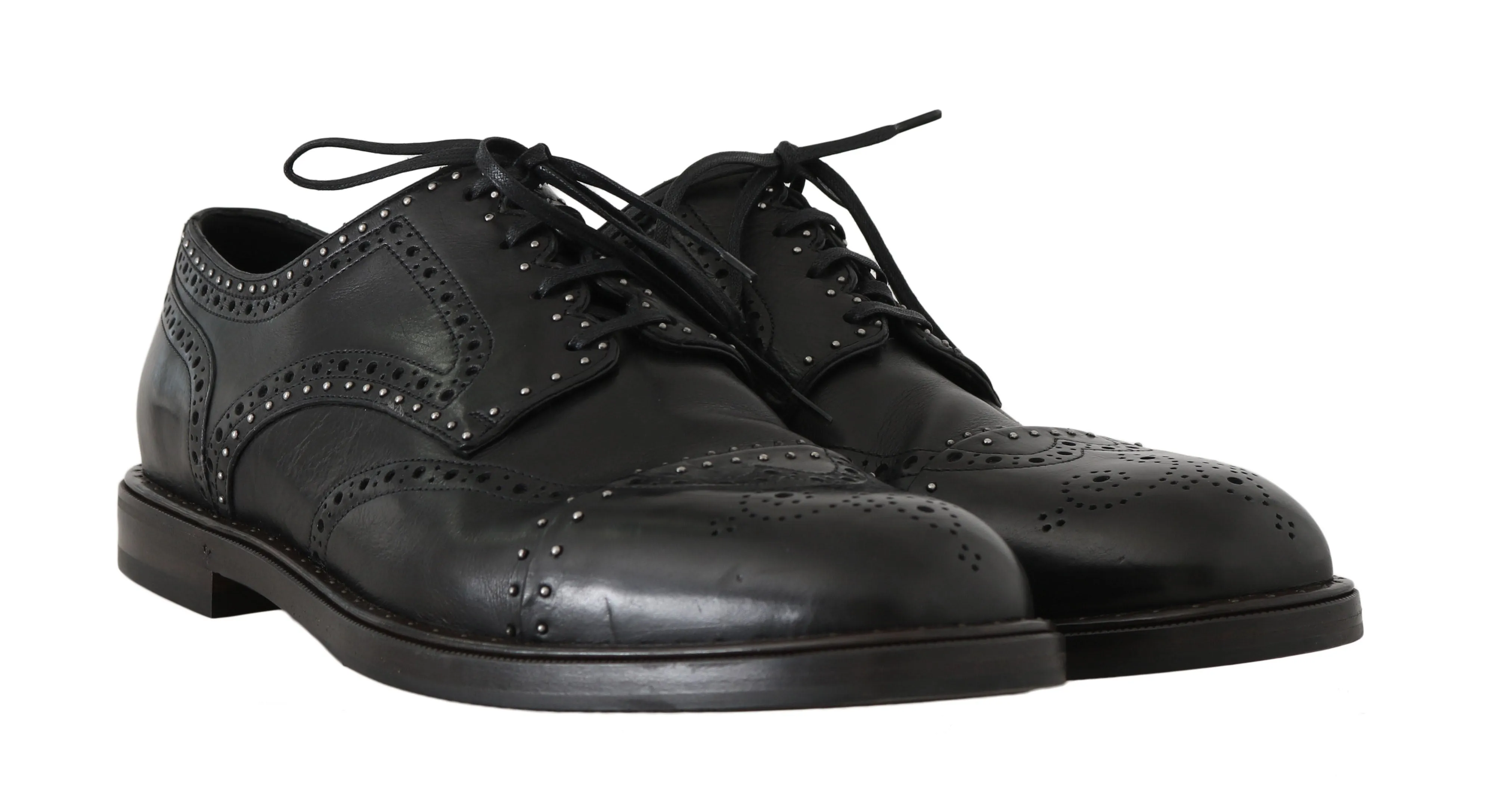 Black Leather Derby Wingtip Oxford