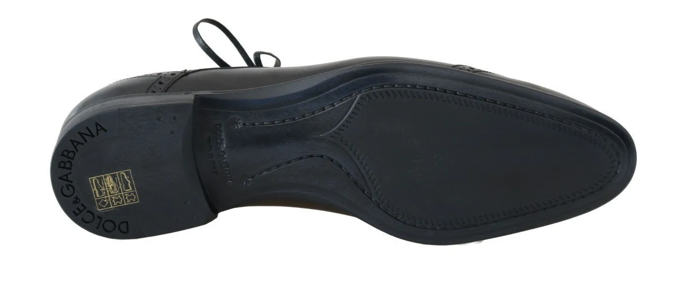 Black Leather Dress Oxford Wingtip Shoes