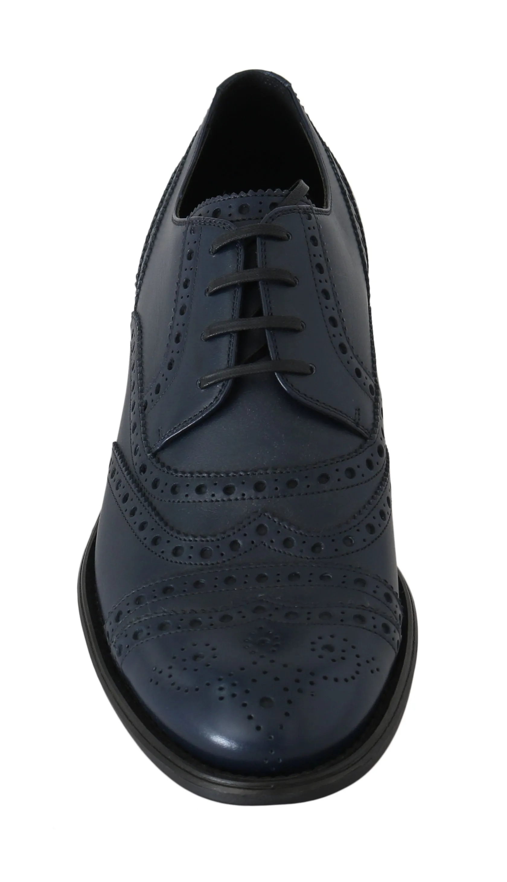 Blue Leather Derby Wingtip Oxford