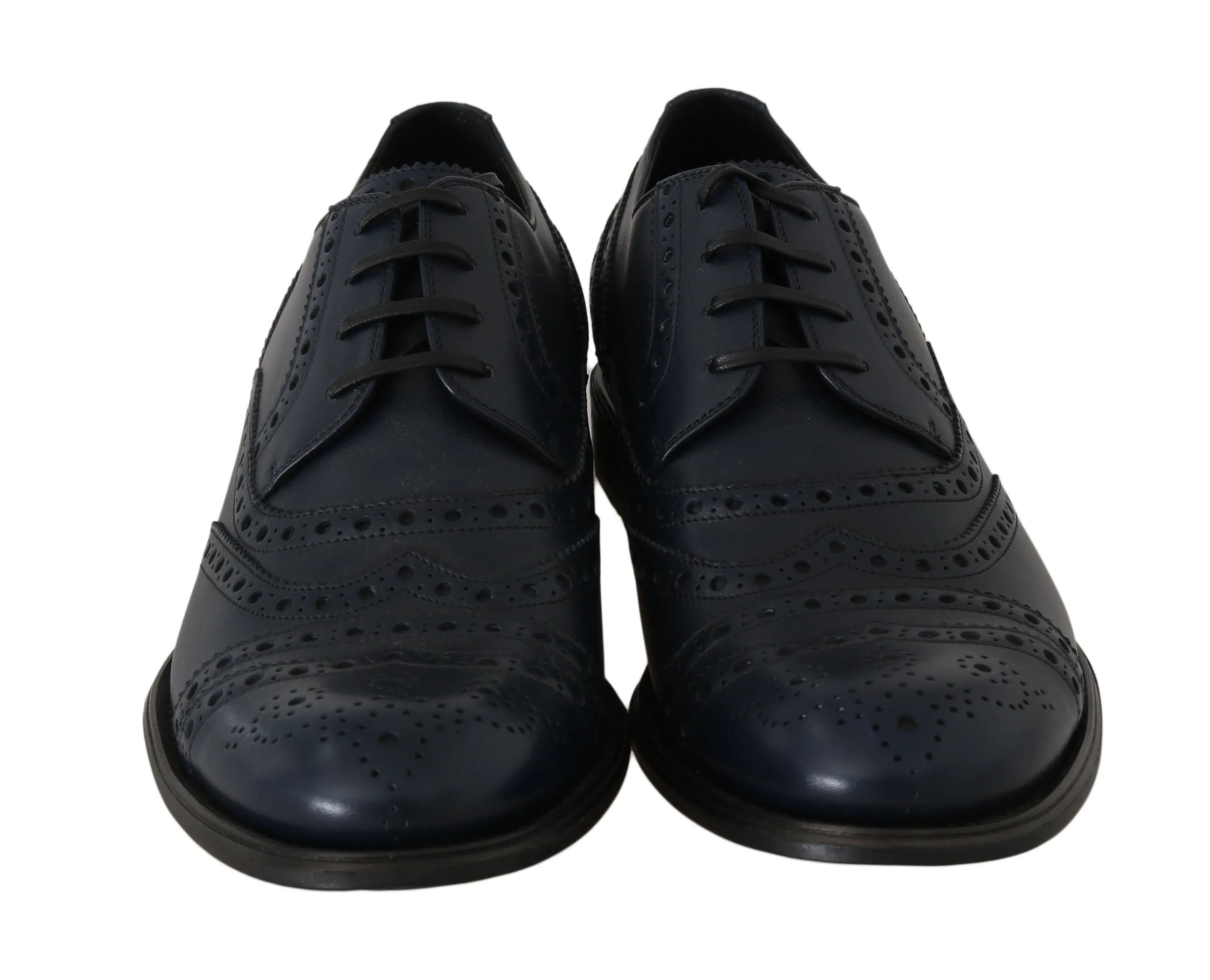 Blue Leather Derby Wingtip Oxford