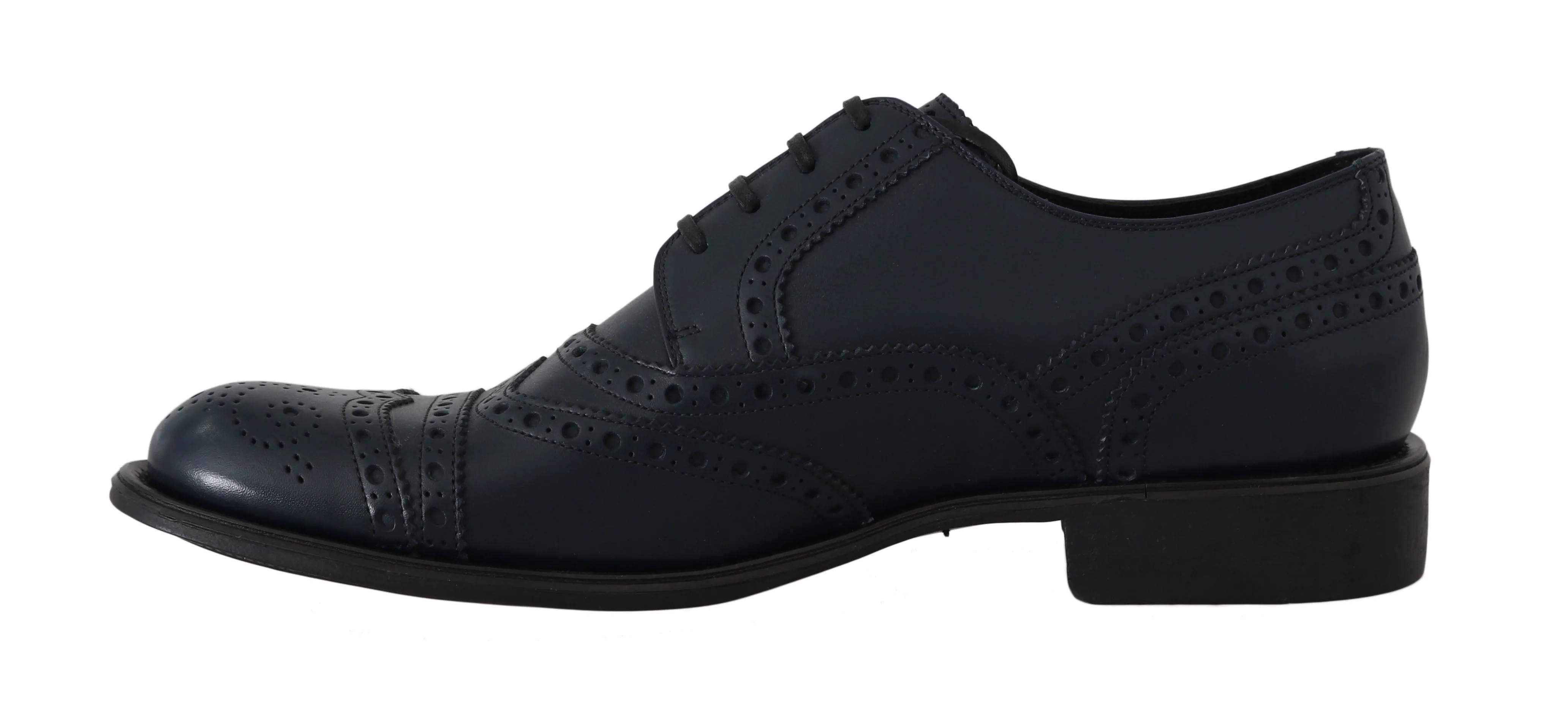 Blue Leather Derby Wingtip Oxford