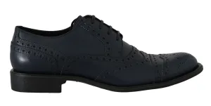 Blue Leather Derby Wingtip Oxford