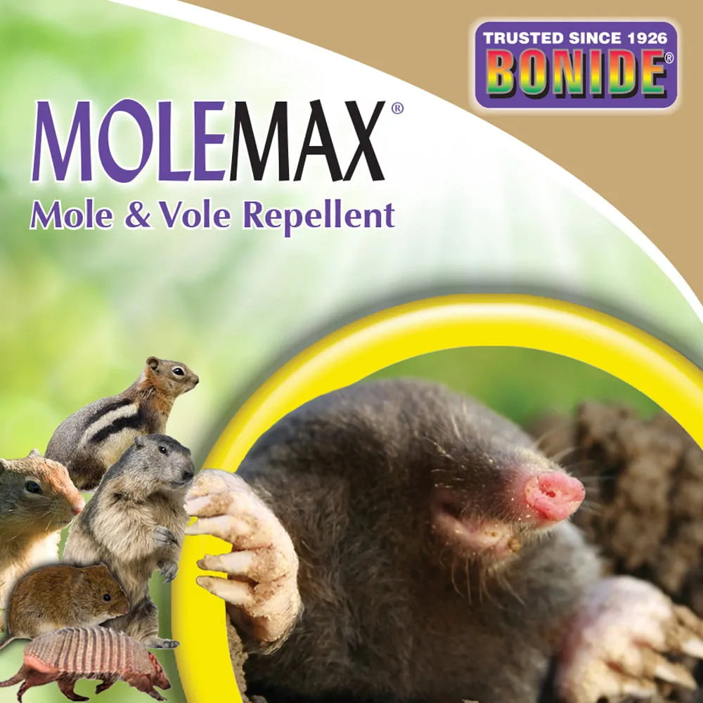 Bonide 692150 Mole Max and Vole Repellent Granules, 10-Pound