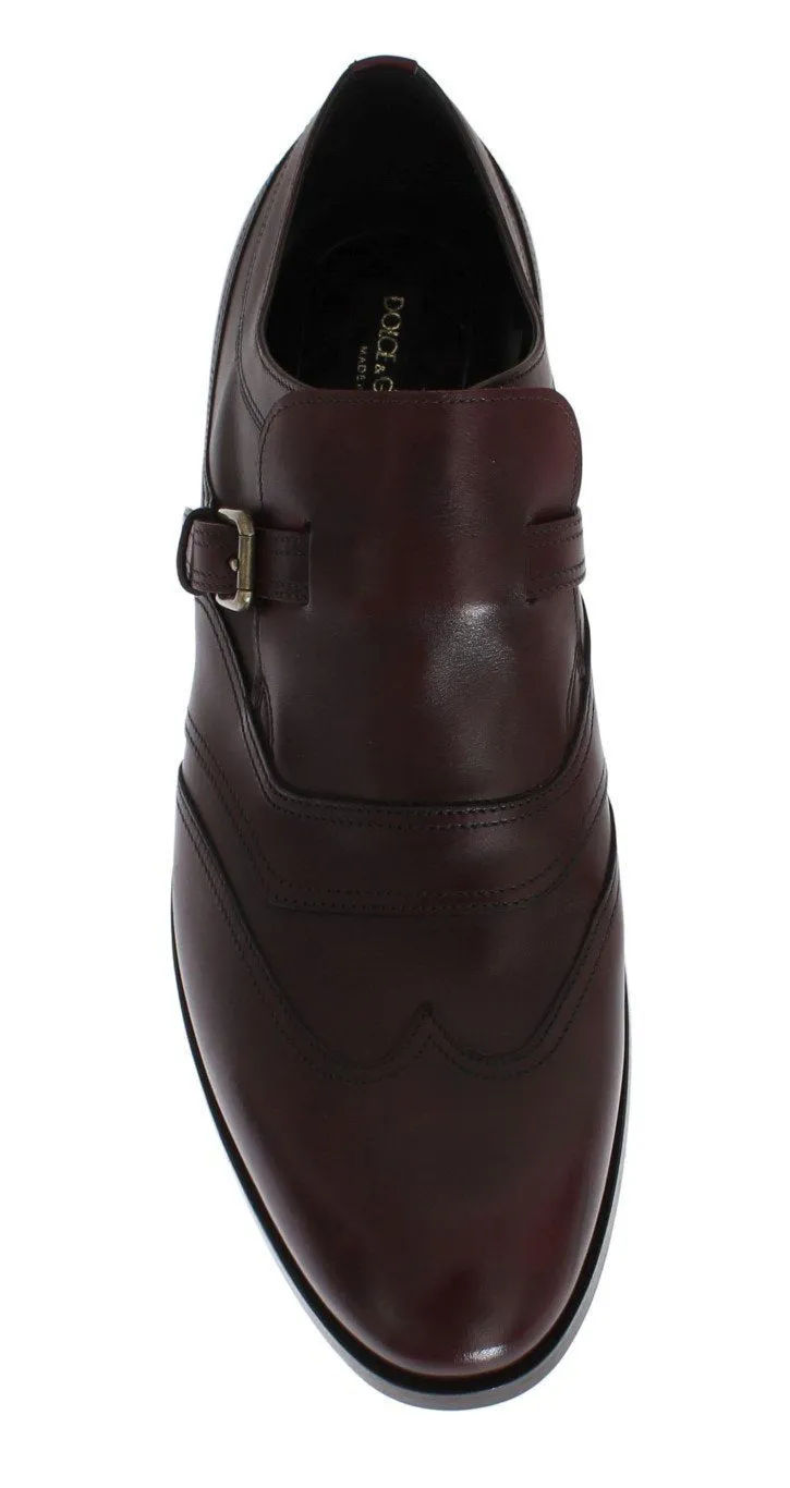 Bordeaux Leather Wingtip Loafers