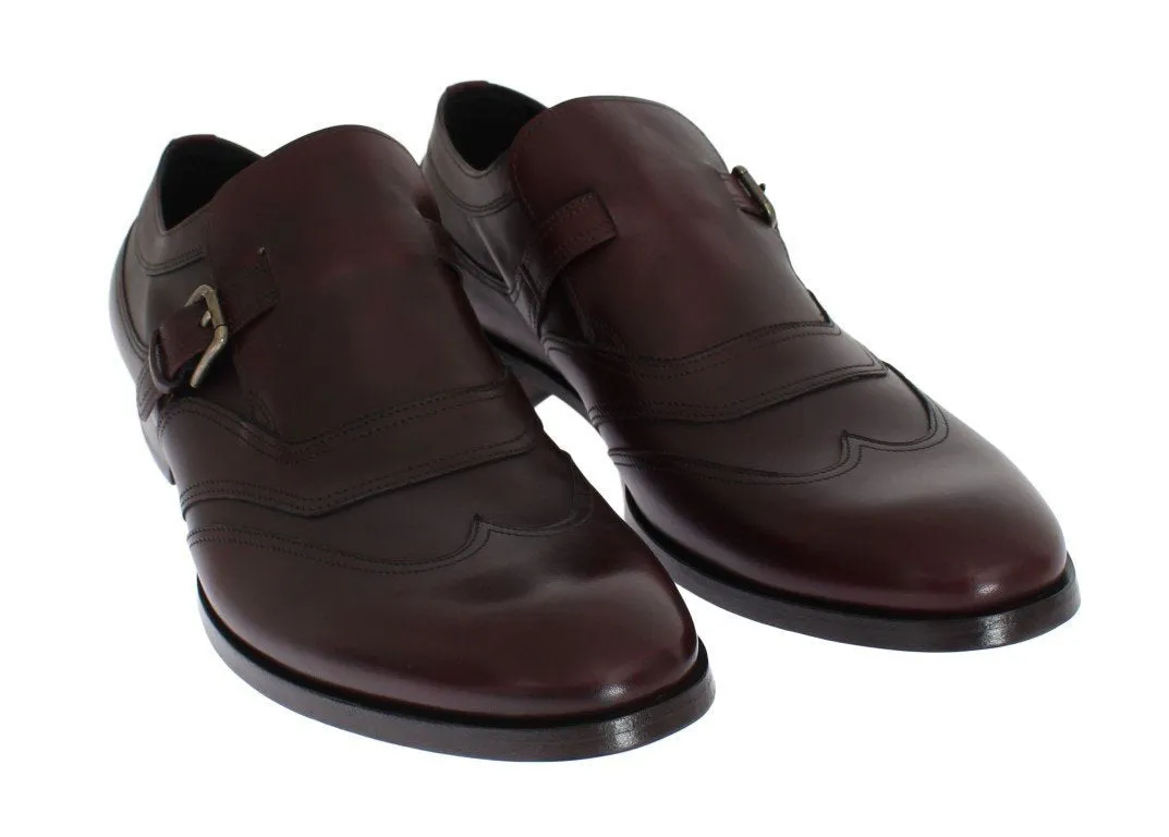 Bordeaux Leather Wingtip Loafers