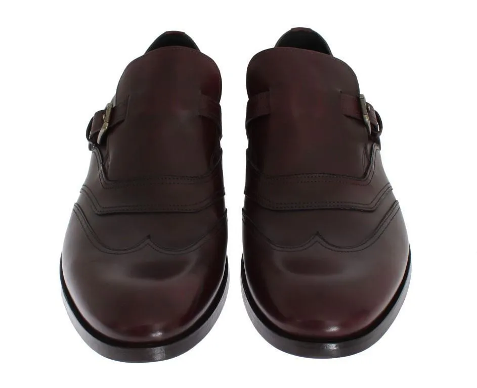 Bordeaux Leather Wingtip Loafers