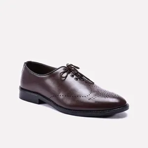 Brown Wingtip Oxford Shoes For Men 0111297