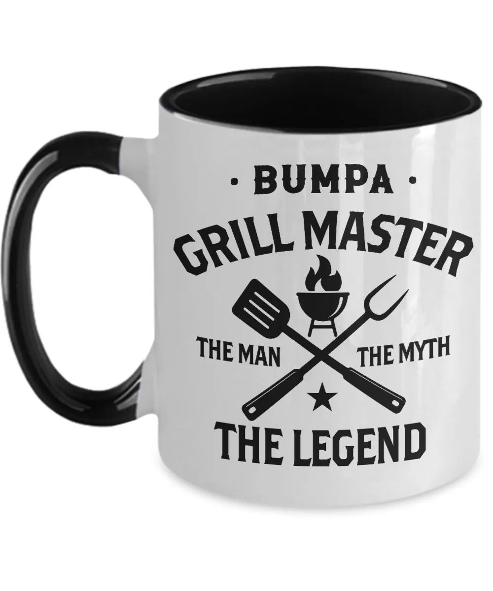 Bumpa Grillmaster The Man The Myth The Legend Two-Tone Mug Coffee Cup Funny Gift
