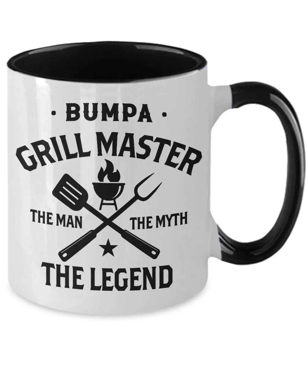 Bumpa Grillmaster The Man The Myth The Legend Two-Tone Mug Coffee Cup Funny Gift