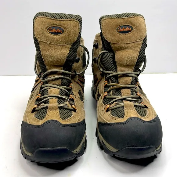 CABELA'S 81-8575 TAN LEATHER WATERPROOF HIKING ANKLE MENS  BOOT