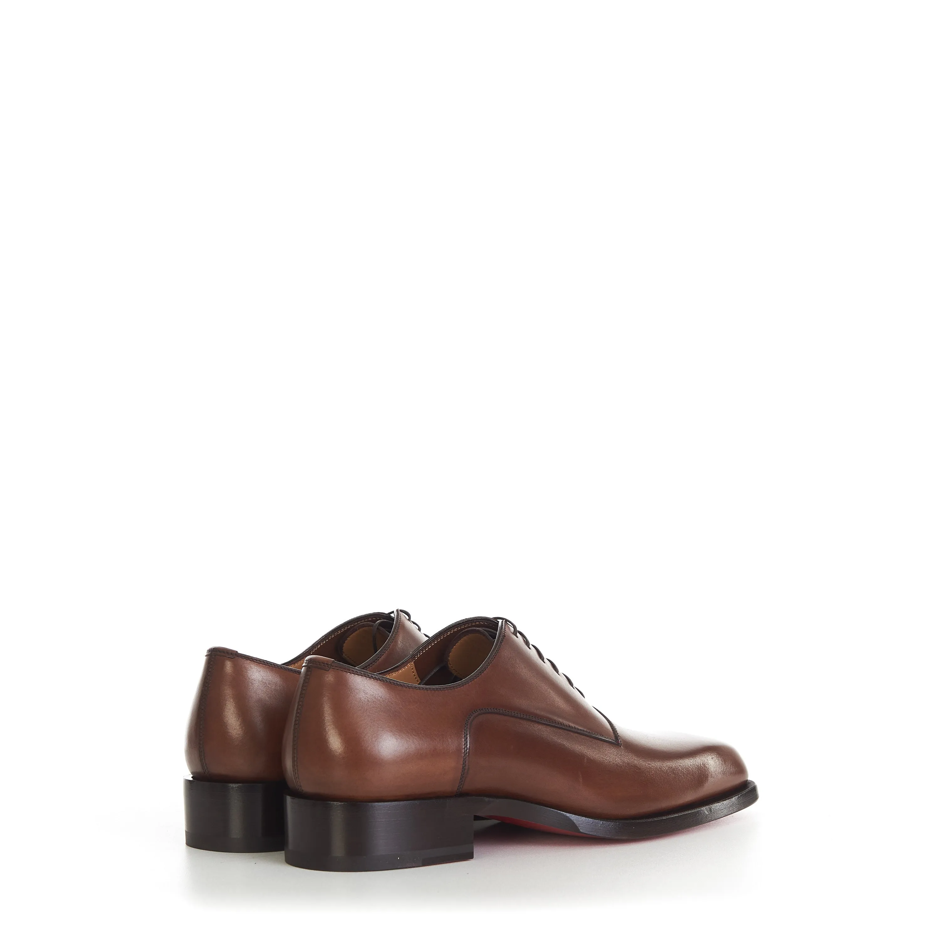 Capitano Oxford Shoes - Brown Patinaed Calf Leather