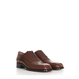 Capitano Oxford Shoes - Brown Patinaed Calf Leather