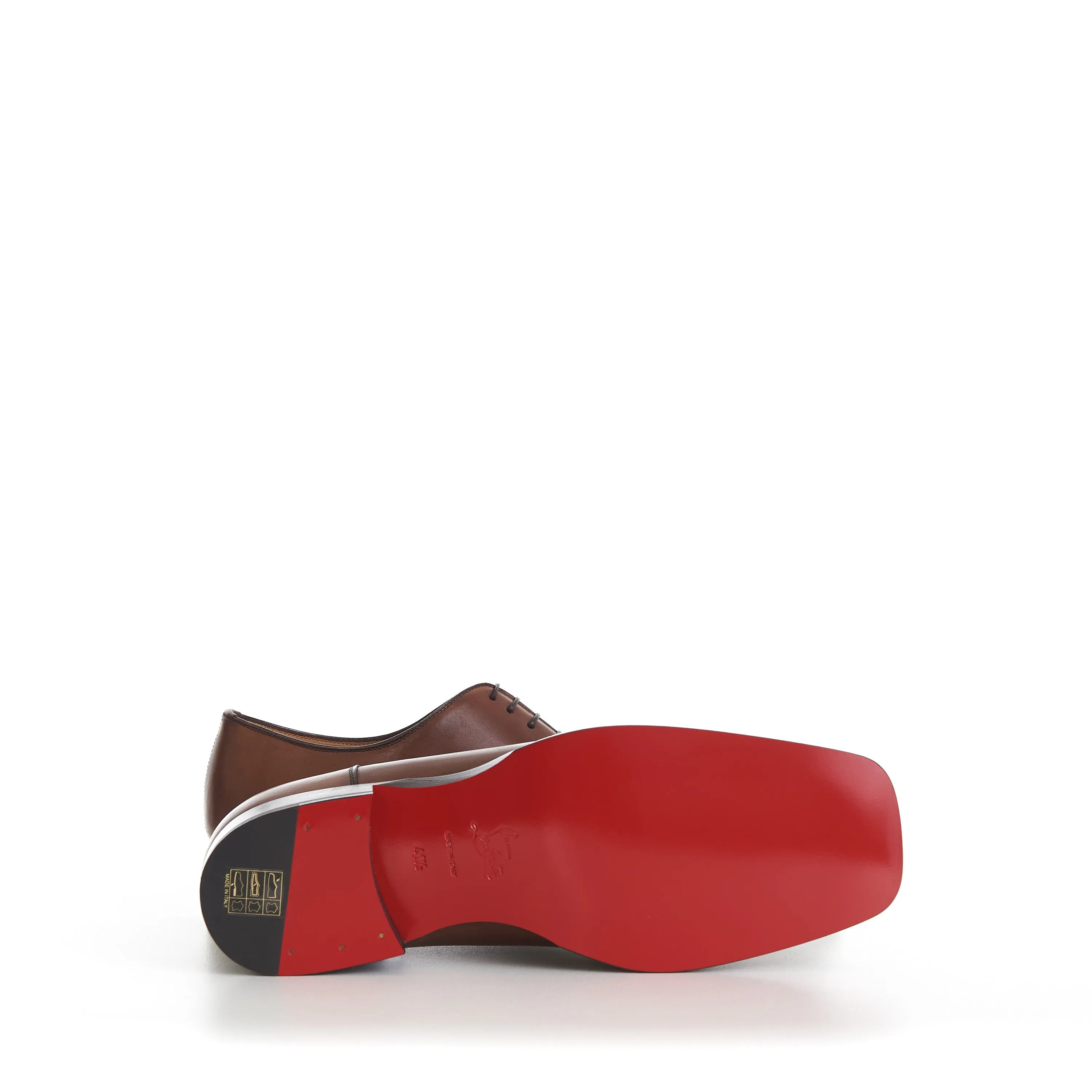 Capitano Oxford Shoes - Brown Patinaed Calf Leather