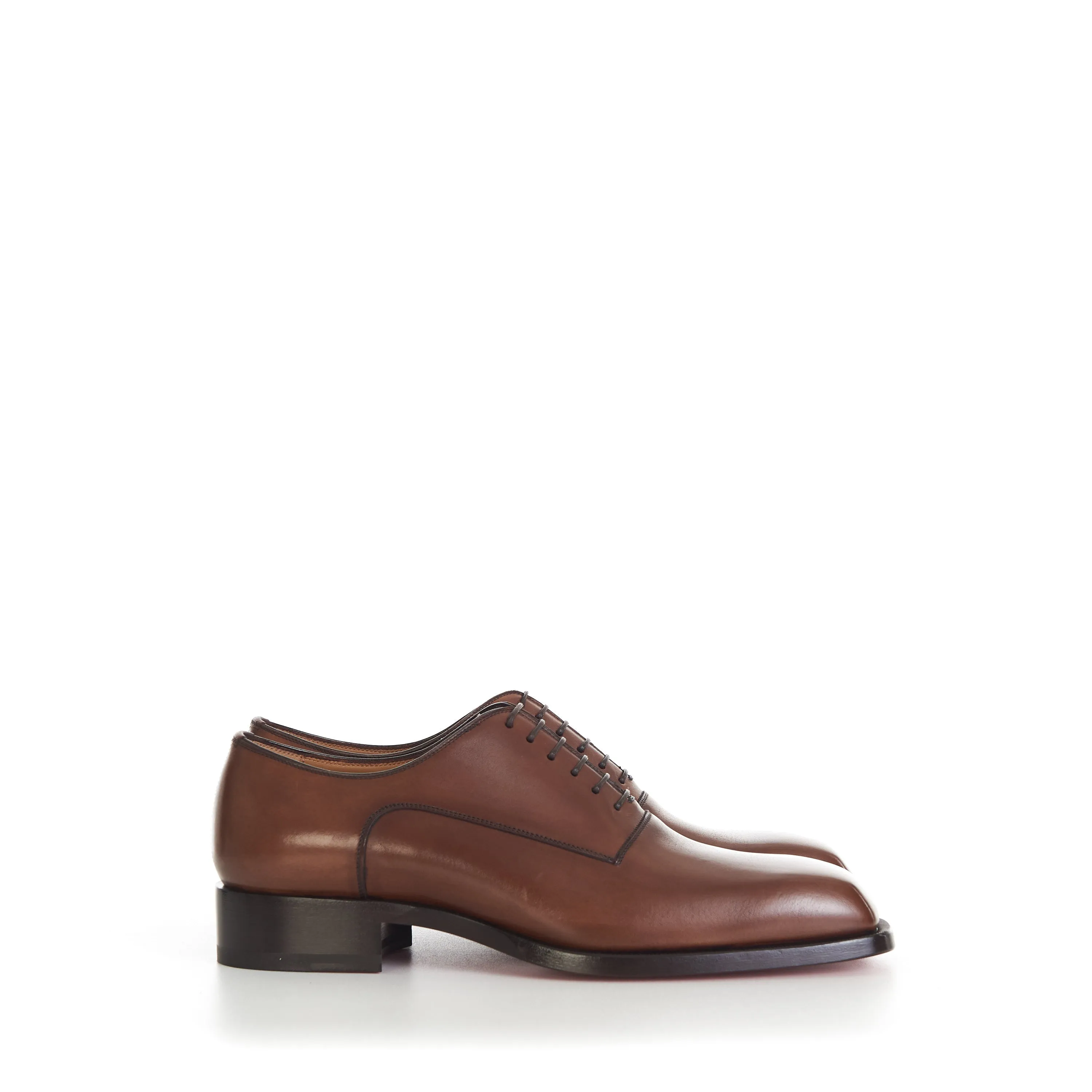 Capitano Oxford Shoes - Brown Patinaed Calf Leather
