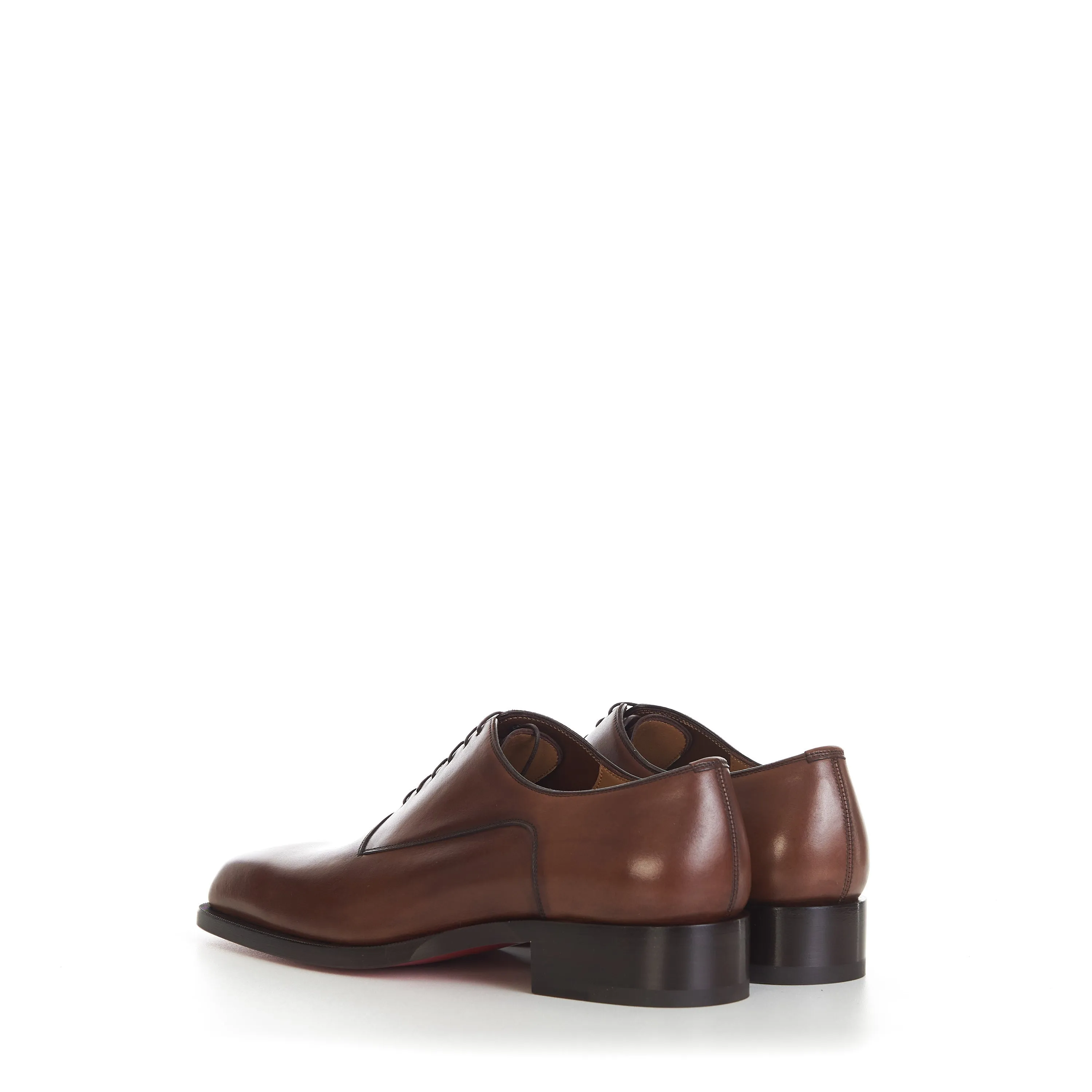 Capitano Oxford Shoes - Brown Patinaed Calf Leather