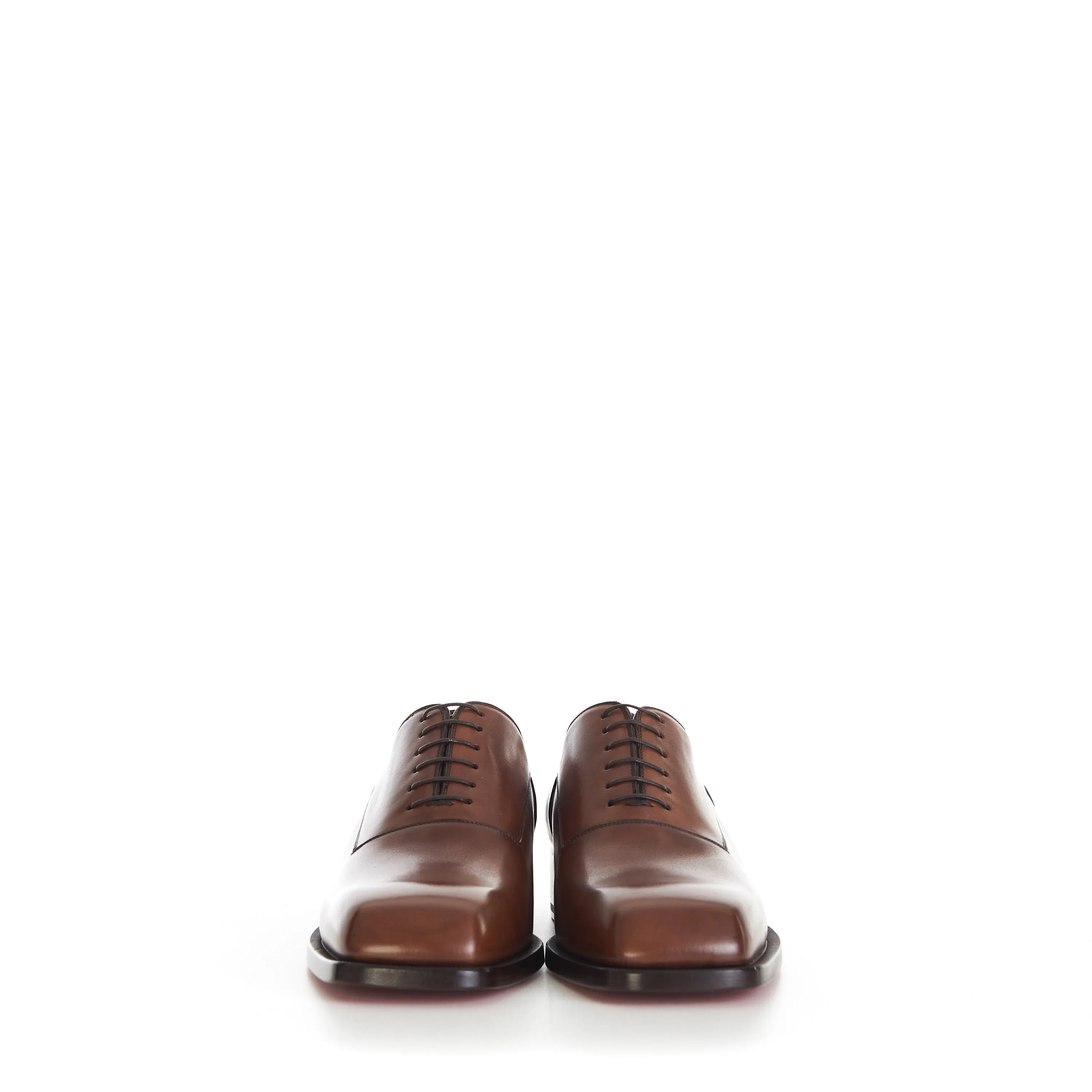 Capitano Oxford Shoes - Brown Patinaed Calf Leather