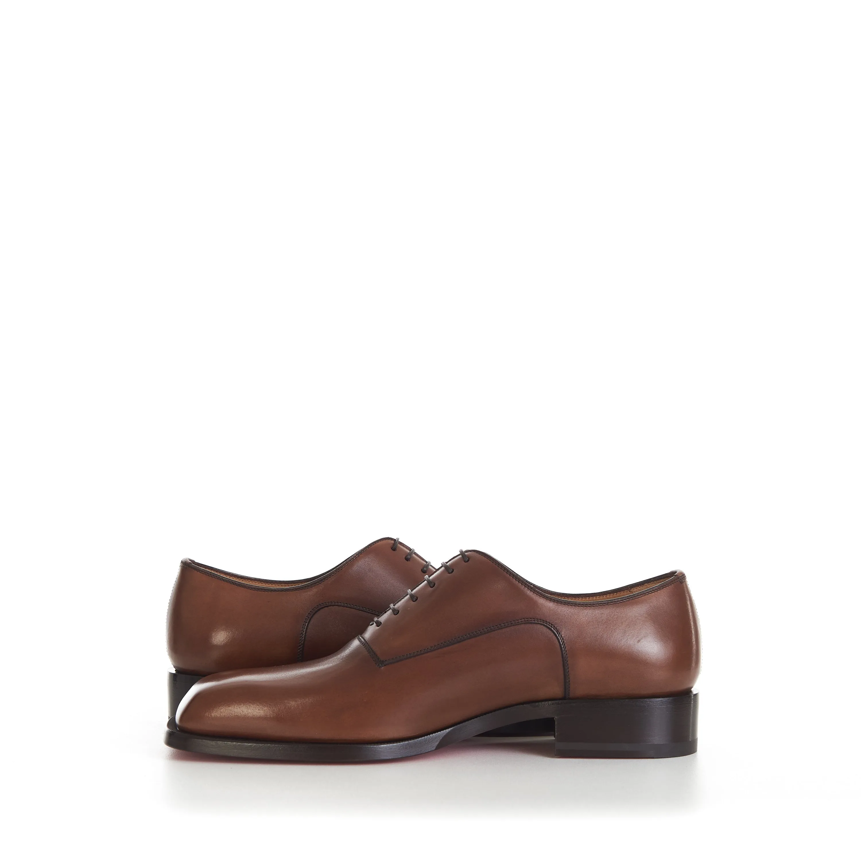 Capitano Oxford Shoes - Brown Patinaed Calf Leather