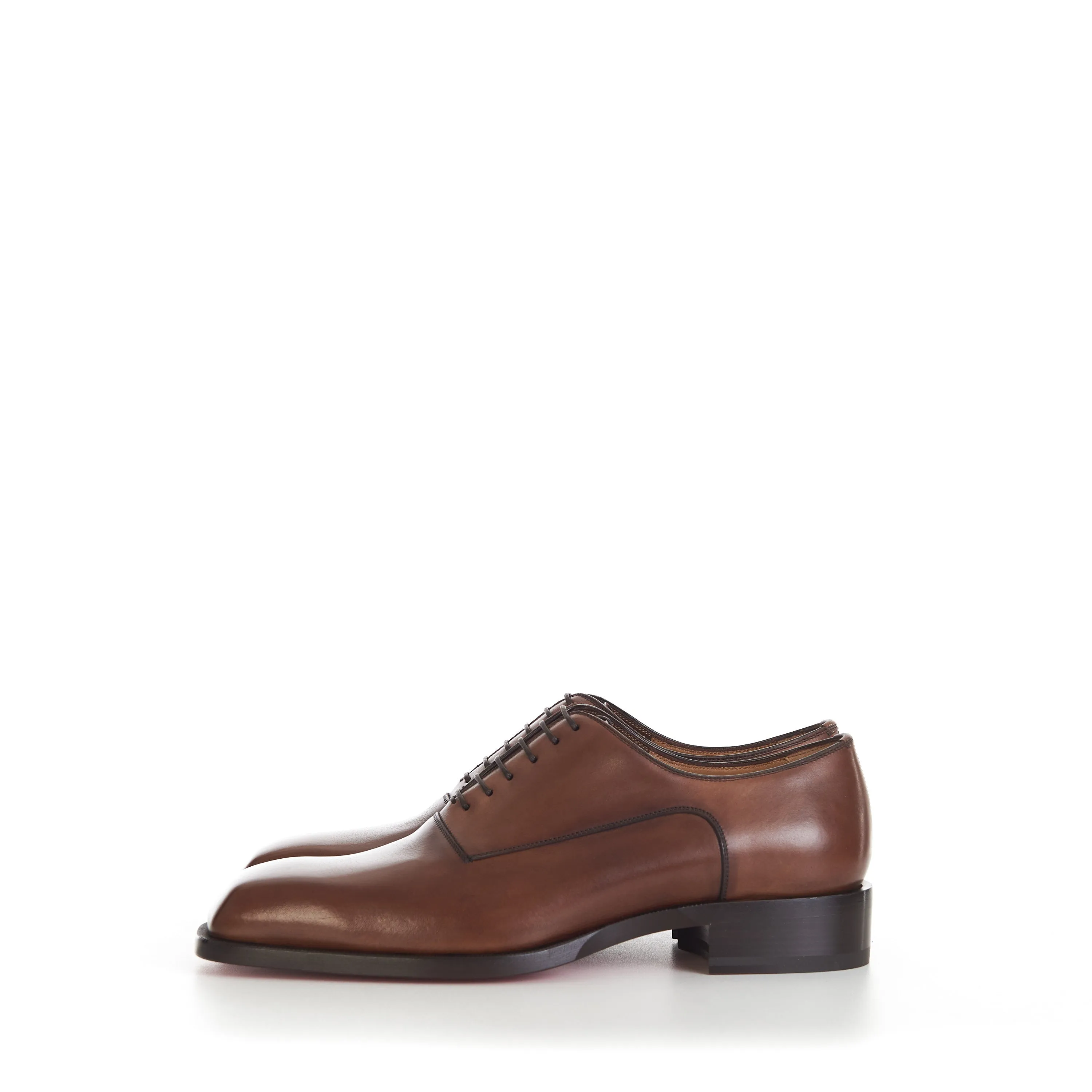 Capitano Oxford Shoes - Brown Patinaed Calf Leather
