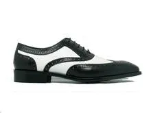 Carrucci Leather Two Tone Wingtip Oxford