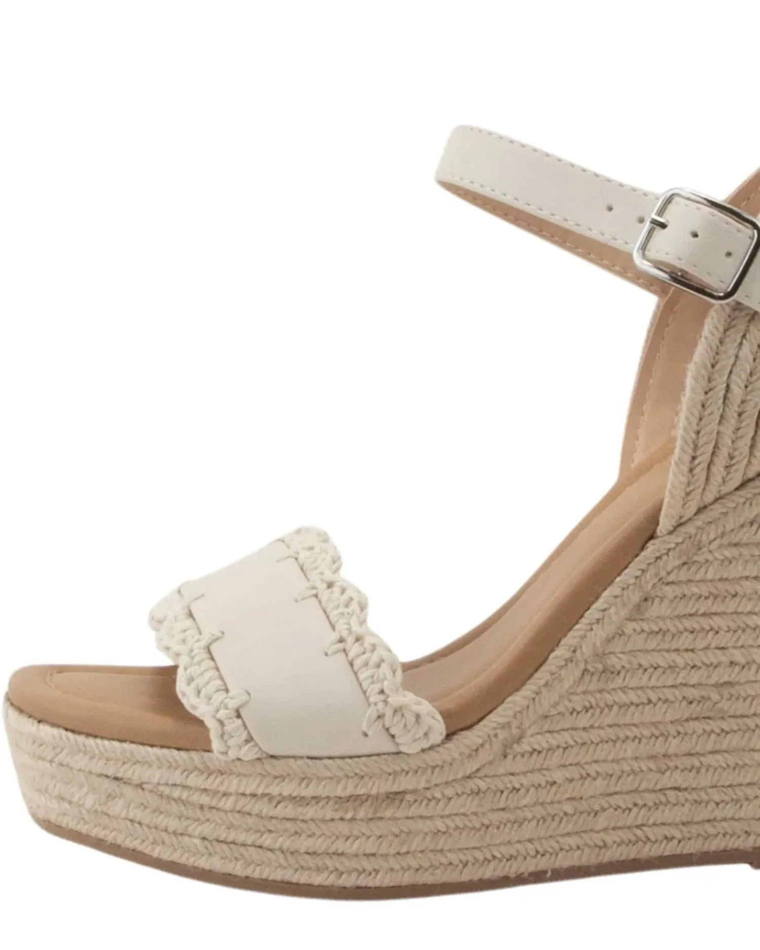 Ccocci - Women's Crochet Lace Espadrille Wedges