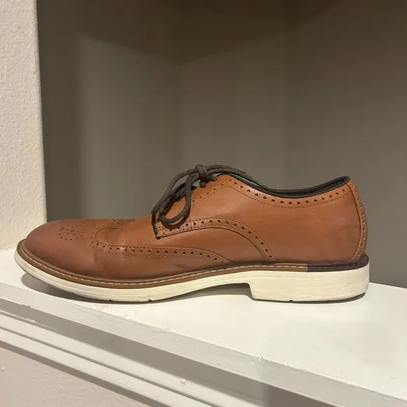 Cole Haan Go To Wingtip Oxford Men's 13 M British Tan C34120 Leather Dress