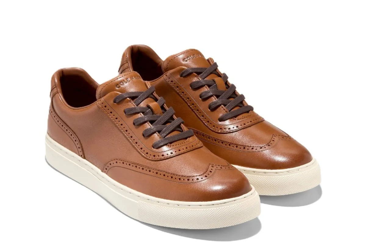 Cole Haan Men's Grand Kittery Wingtip British Tan-Ivory Shoes