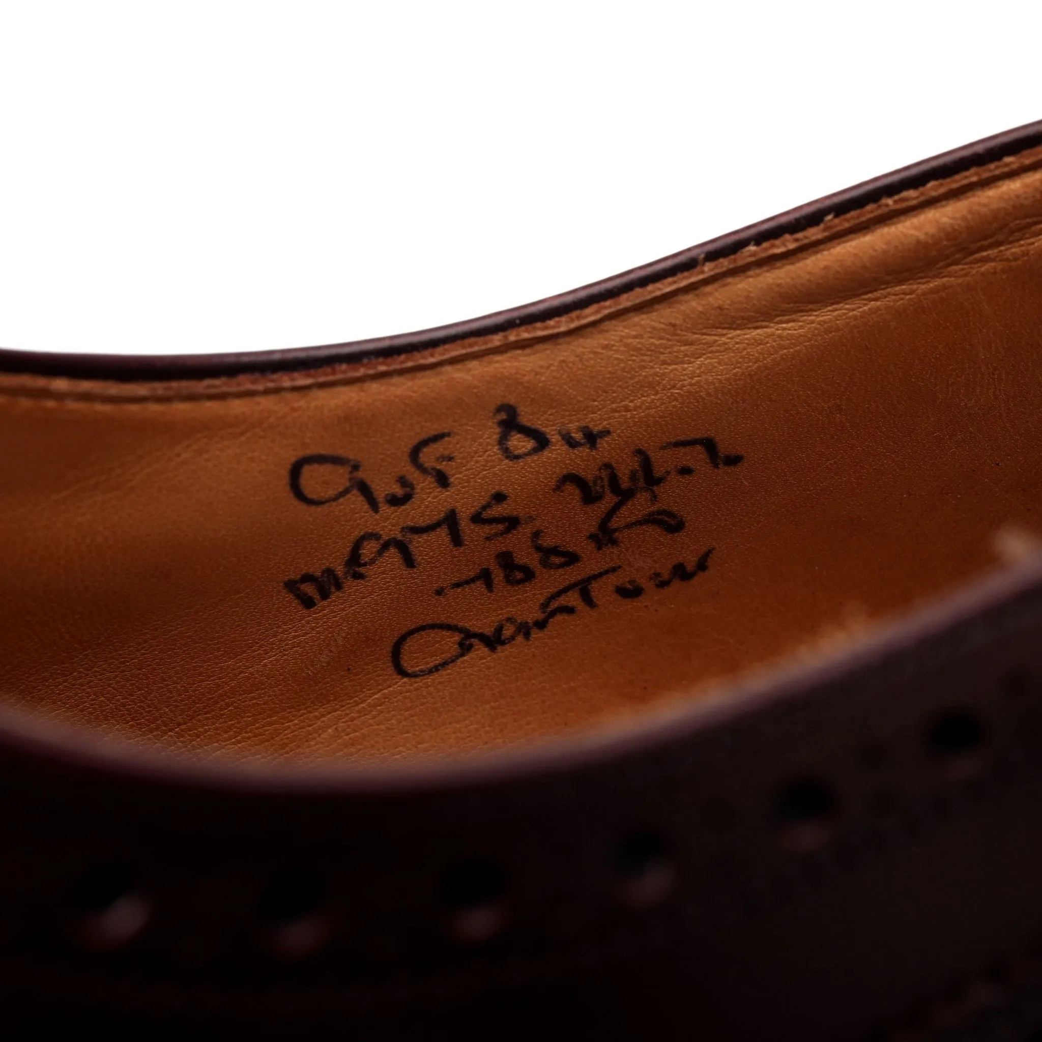 'Crantock' Burgundy Leather Oxford Brogue UK 9 F