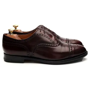 'Crantock' Burgundy Leather Oxford Brogue UK 9 F