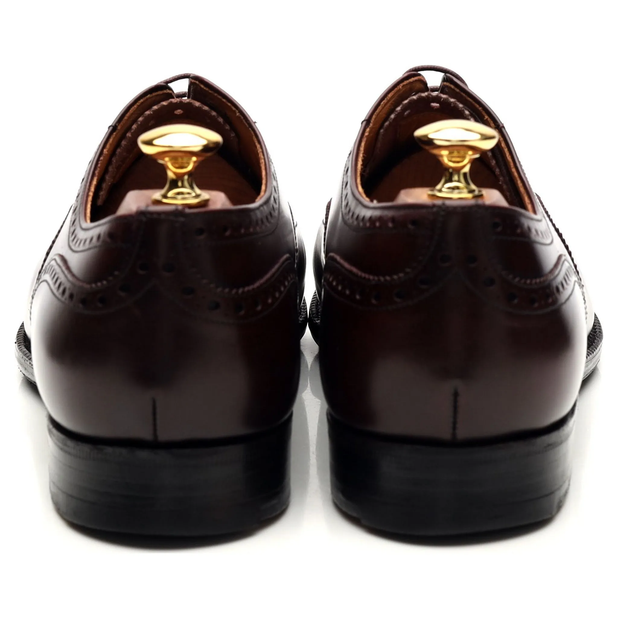 'Crantock' Burgundy Leather Oxford Brogue UK 9 F